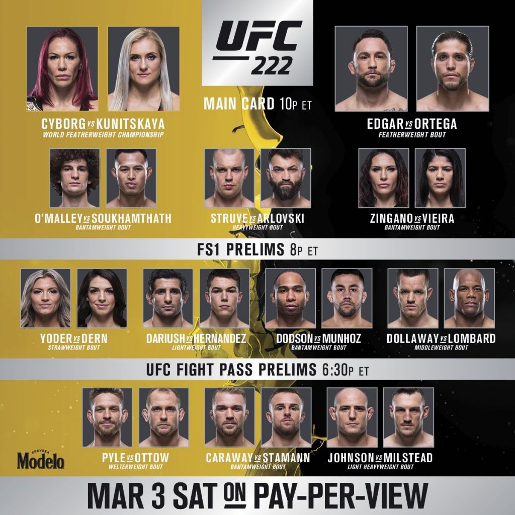 Mmaoddsbreaker Staff Picks Ufc 222 Mmaoddsbreaker