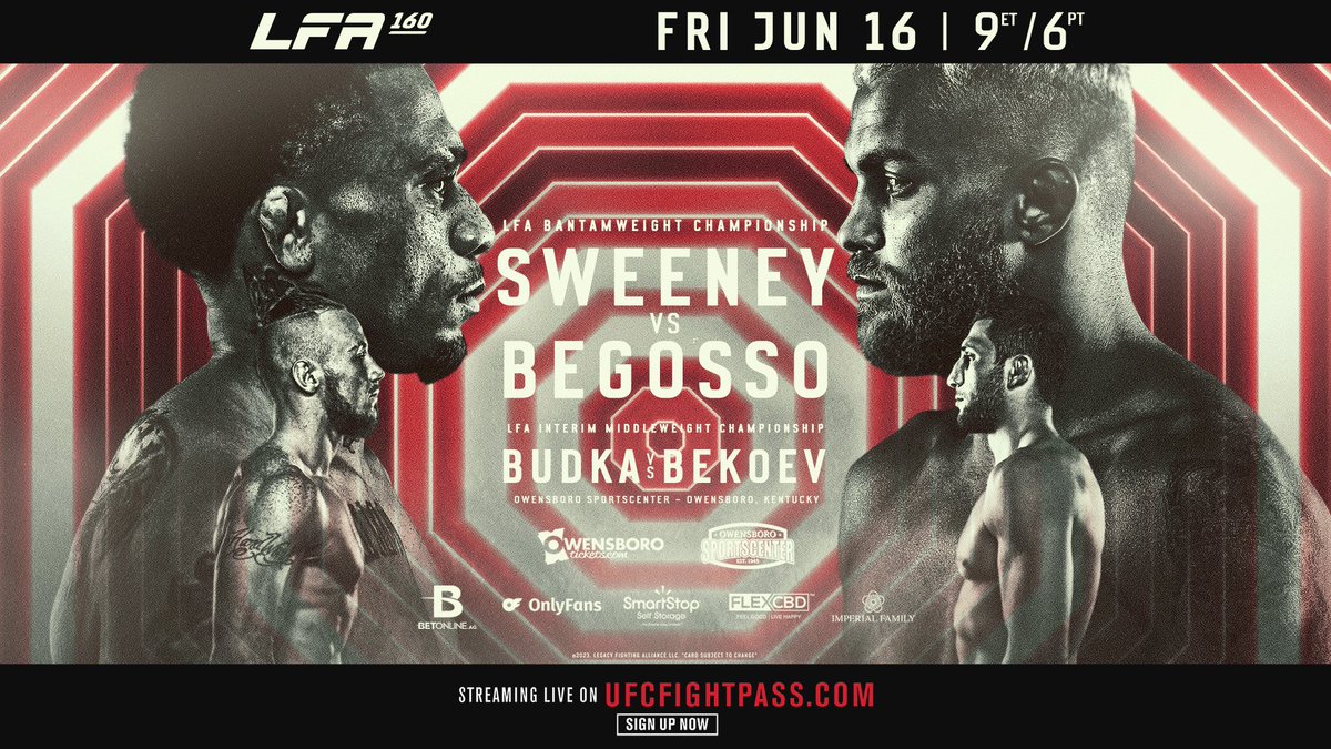 Opening Betting Odds for LFA 160: Sweeney vs. Begosso - MMAOddsBreaker